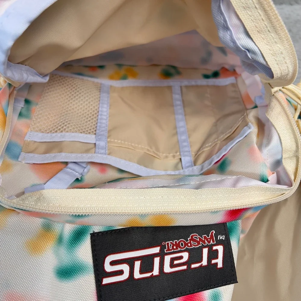 Trans by JanSport‎ Tie Dye Laptop Backpack Multi Color Floral 15 Inch Sleeve NWT
